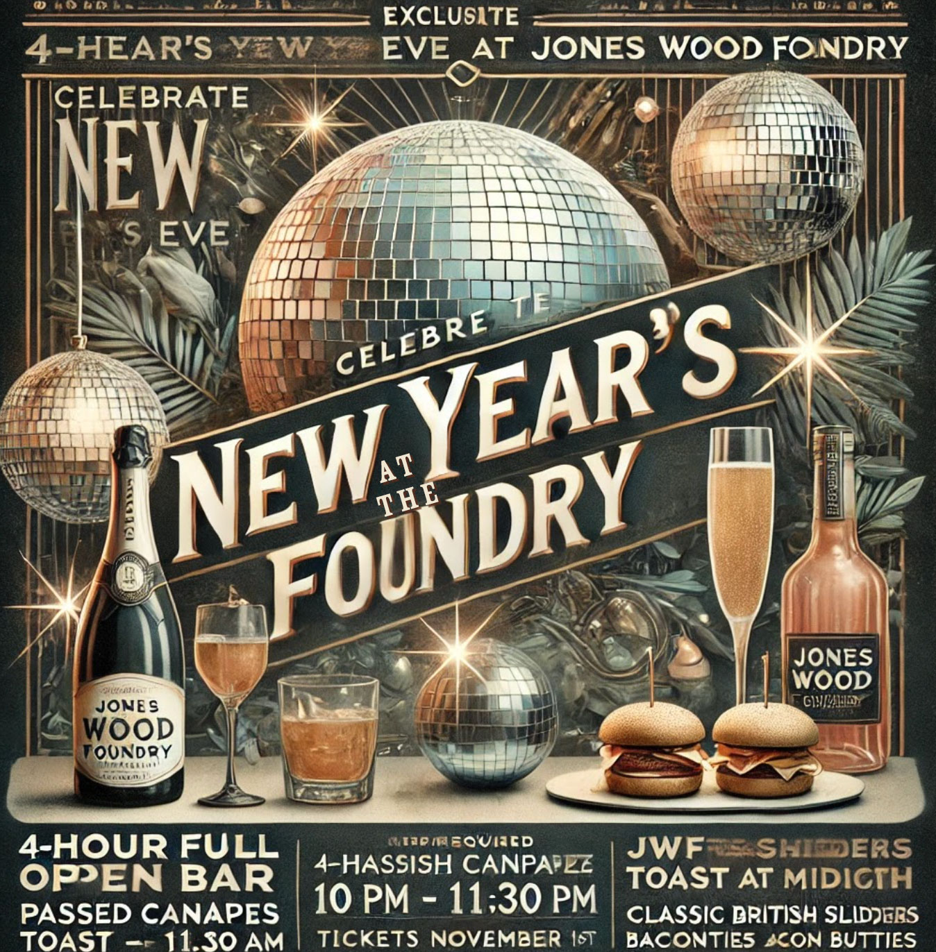 New Year's Eve Party at Jones Wood Foundry